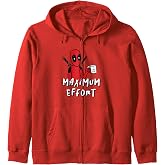 Marvel Studios Deadpool &amp; Wolverine Maximum Effort Coffee Zip Hoodie