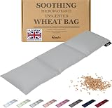 Qomfor Microwavable Wheat Bag Light Grey 3-Chamber 46x12 cm 700g