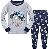 Little Hand Toddler Boys Pajamas Monster Truck Cotton Planets Sleepwear Pjs Sets Long Sleeve Excavator Jammies
