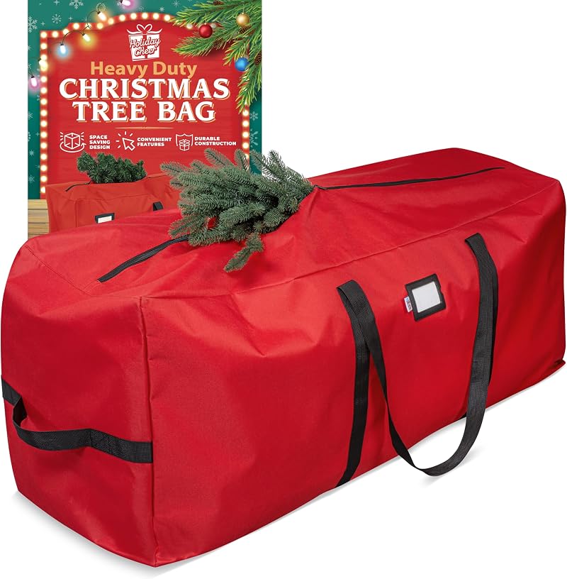 Holiday Cheer Christmas Tree Storage Bag Fits Up to 9ft Tall Red Waterproof