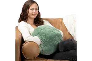 HUGIMALS The Hug Pillow | 10 lb Weighted Heavy Round Sensory Pillow with Cozy Hand Pocket for Self-Care, Comfort, Relaxation, Sleep - Thoughtful Gift (Sage)