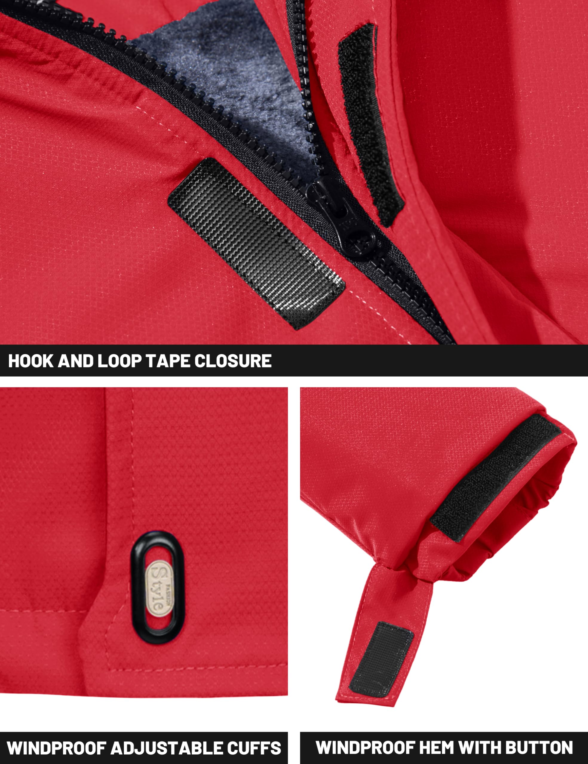 TACVASEN Mens Skiing Jacket with Hood Snowboard