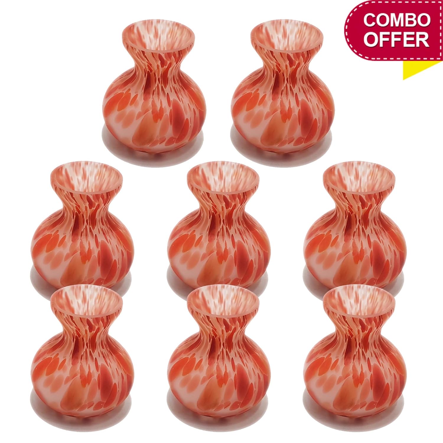 Buy Decent Glass Decorative Small Color Glass Flower Vase 8 X 9cm