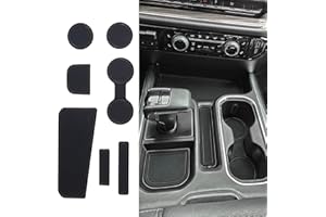 TOPINSTALL Black 7PCS Console Liners Compatible with 2023-2026 Chevy Silverado/GMC Sierra 1500 & 2022 Refreshed 1500 Models, 