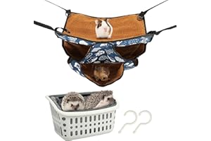 KEXWEN 2PCS Guinea Pig Rat Bed Hammock for Cage,Rat Bed,Small Animal Hanging Hammocks, Guinea Pig Hideout,Rat Cage Accessories, Mouse Hideouts,Pet Rat Toys,Accessories for Chinchilla.