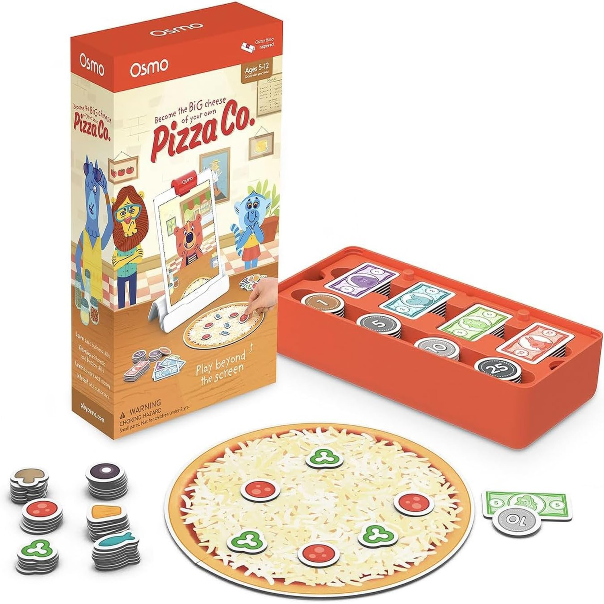 Osmo - Pizza Co. - Ages 5-12 - Communication Skills & Math - Learning Game - For iPad or Fire Tablet (Osmo Base Required)