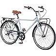 WEEROCK 26 Inch Cruiser Bike 7 Speeds Vintage Style Bicycle City Bike Commute Bikes with Front and Rear Cargo Rack, Steel Frame, V-Brake for Adult, Man, Women,Multiple Color