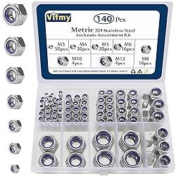 Vifmy Locknuts Assortment Kit,M3 M4 M5 M6 M8 M10