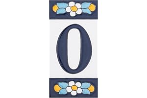 Merola Tile Sevillano Flora Address Letters O 2-1/8" x 4-3/8" Ceramic Wall Tile
