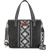 Montana West X Wrangler Tote Bag for Women Western Purses with Detachable Strap Medium Satchel Handbags | with Crossbody Strap