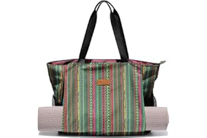 ESVAN Yoga Mat Bag Yoga Tote Carrier Shoulder Bag Carryall Tote for Office,Yoga,Pilates,Travel,Beach and Gym