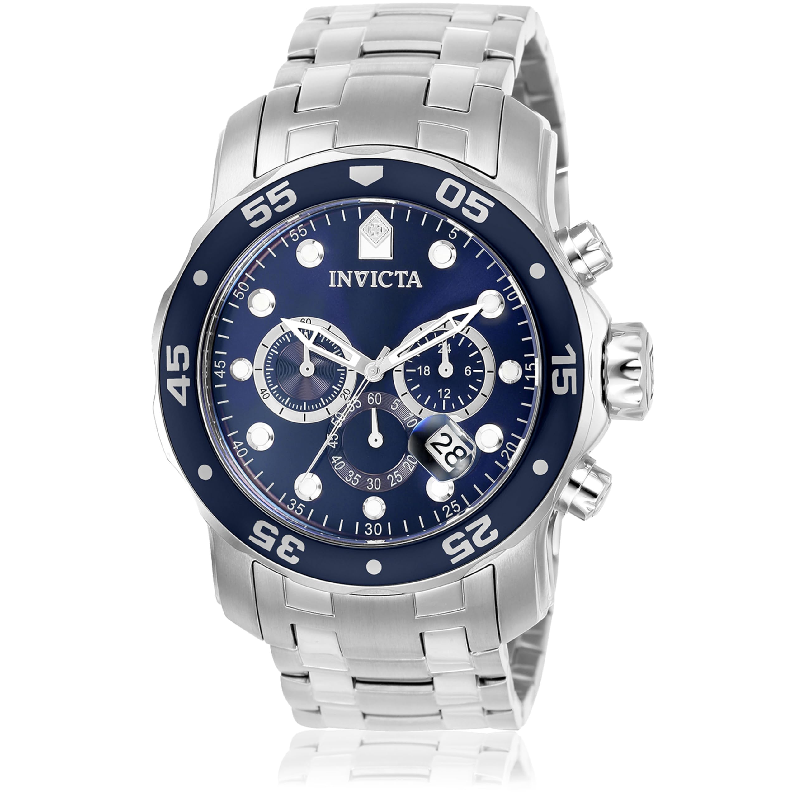 Invicta Pro Diver - SCUBA 0070 Men's Watch - Waterproof - Analogue - Quartz Movement - stainless steel with blue dial - 48mm — image 1