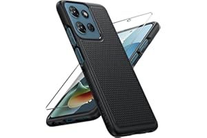 FNTCASE for Moto G 2026/2025 Case: Moto G Play 2026/Moto G Power 2025 Case Dual Layer Military Protective Heavy Duty Cell Phone Cover with Screen Protector Shockproof Rugged Non Slip Textured (Black)