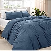 Bare Home Microfiber Duvet Cover Set - Ultra Soft Washed Microfiber - King/California King - Linen-Like Look - Easy Care - Breathable Fabric - Our Softest Duvet Cover Set (King/Cal King, Bering Sea)