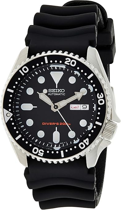 Seiko Reloj Analógico Automático para Hombre con Correa de Caucho – SKX007K1