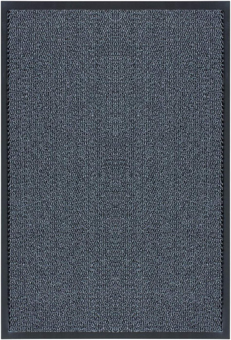 FunkyBuys® Barrier Mat Large Grey/Black Door Mat Rubber Backed Medium