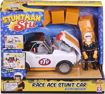 Stuntman Stu Race Ace Stunt Car Break Apart Set with Ejectable Parts