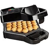 Bubble Waffle Maker- Electric Non-Stick Hong Kong Egg Waffler Iron Griddle | Ready Indicator Light, Done in under 5 Minutes, Includes Recipe Guide, Make Delicious Ice Cream Cones, Sundae Dessert Treat