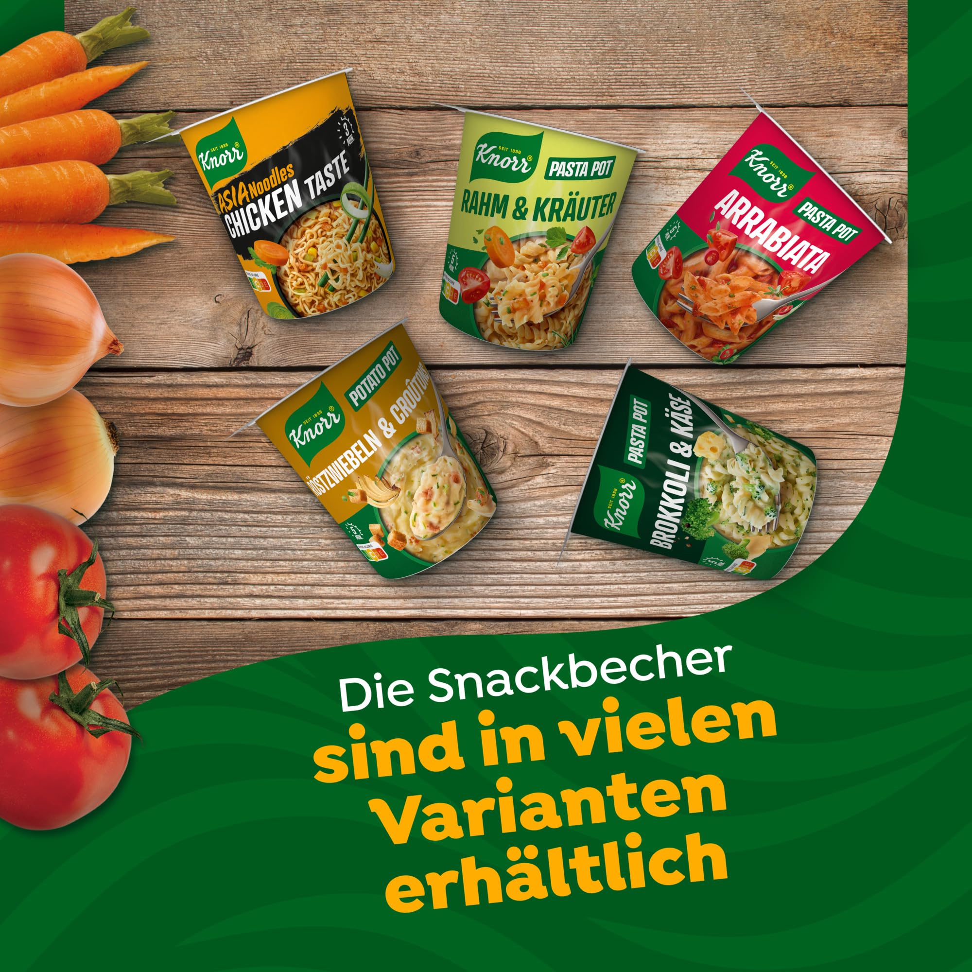 Knorr Arrabiata Pasta Pot, leckere Instant Nudeln 66 g 8