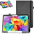 Samsung Tab S 10.5 T800 Case,Bige PU Leather Folio 2-Folding Stand Cover for 10.5" Samsung Galaxy Tab S 10.5 Sm-t800 Sm-t801 Sm-t805 t807 Tablet,Black