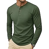 MAGNIVIT Men's Long Sleeve Henley Shirts Cotton 3-Button Spring Casual T-Shirts Solid Color Soft Basic Tops 2026