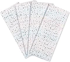 Papyrus 4 Sheet Rainbow Confetti Tissue Paper for Gifts, Decorations, Crafts, DIY and More