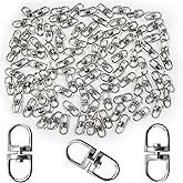 100pcs Double End Design Swivel Key Ring Connector, Double Opening Swivel Clasp Swivel Joint Pendant Clasp Lanyard Key Ring Backpack Jewellery Keychain DIY Craft Making Accessories