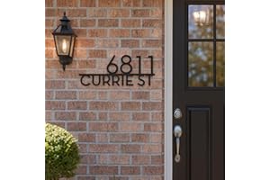 304 Stainless Steel Modern House Number for Outside, Address Number Plaque, Custom Sign,Personalized Sign(Length:12")