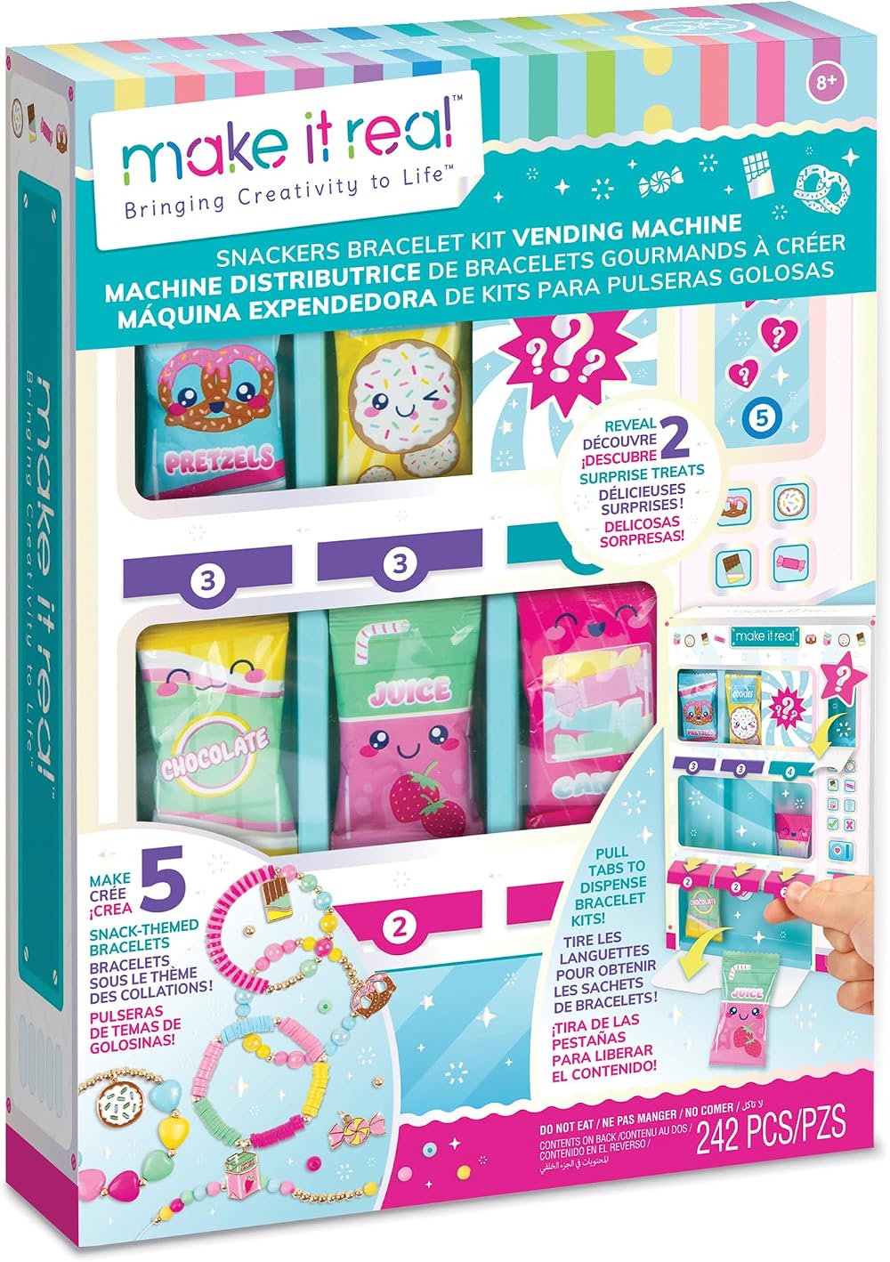 Make It Real Bracelet SNACKERS Vending Machine 1709 DIY Jewelry Craft Kit
