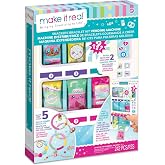 Make It Real: Snackers Bracelet Kit Vending Machine - Make 5 Snack-Themed Charm Bracelets, Pull Tab to Dispense The Jewelry Kit, Girls &amp; Kids Ages 8+