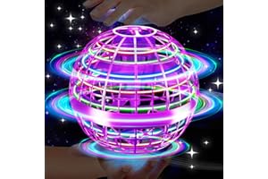 Vantexi Flying Orb Ball Toy,2025 Upgraded Parachute LED,Magic Hand Controlled Mini Gravity Ball,Cosmic Globe Boomerang,Cool Christmas Birthday Gift for 6 7 8 9 10+ Year Old Girls-Bright Purple