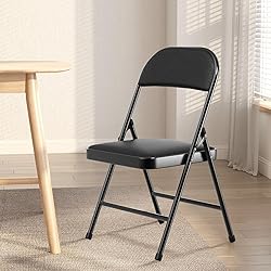 Nazhura 4 Pack Folding Chairs with Padded Cushion