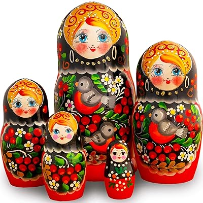 Handmade Wooden Russian Nesting Dolls Set Piece UK Ubuy