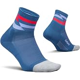 Feetures Elite Light Cushion Quarter Sock | Quarter Sport Socks with Targeted Compression, Light Cushion and Anatomical Fit for Running and Gym and All-Day Comfort