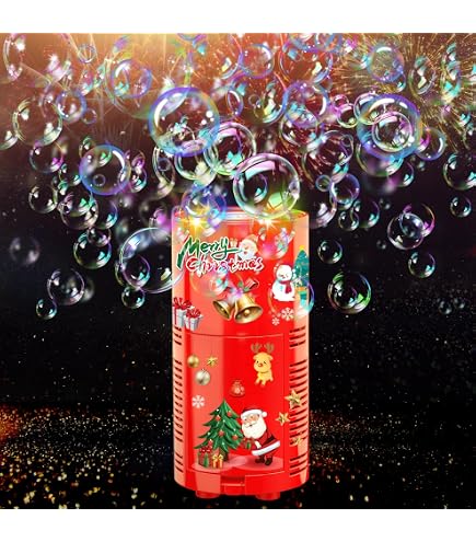 Máquina De Burbujas De Fuegos Artificiales Con 13 Orificios – Luces LED, Música, 200 Ml De Solución Incluida, Portátil, Para Fiestas Y Celebraciones