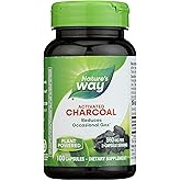 Nature's Way Activated Charcoal - Charcoal Supplement that Binds Unwanted Materials &amp; Gas* - Alternative to Powder - Gluten-Free &amp; Dairy-Free - 100 Count