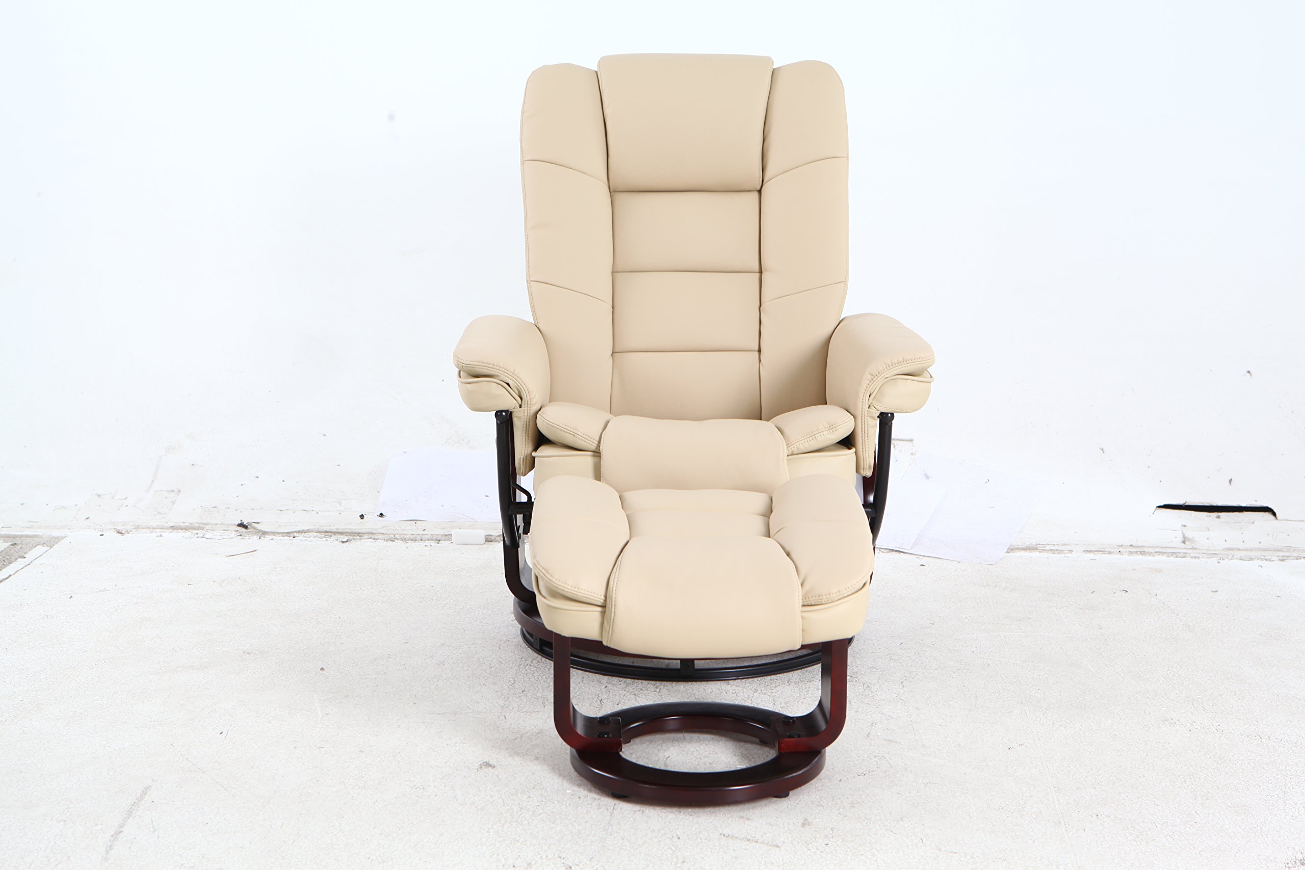 Leather Recliners JC Home Argus Leather Recliner With Ottoman