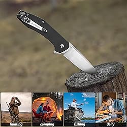 FLISSA Pocket Knife, Folding Tactical Knife with