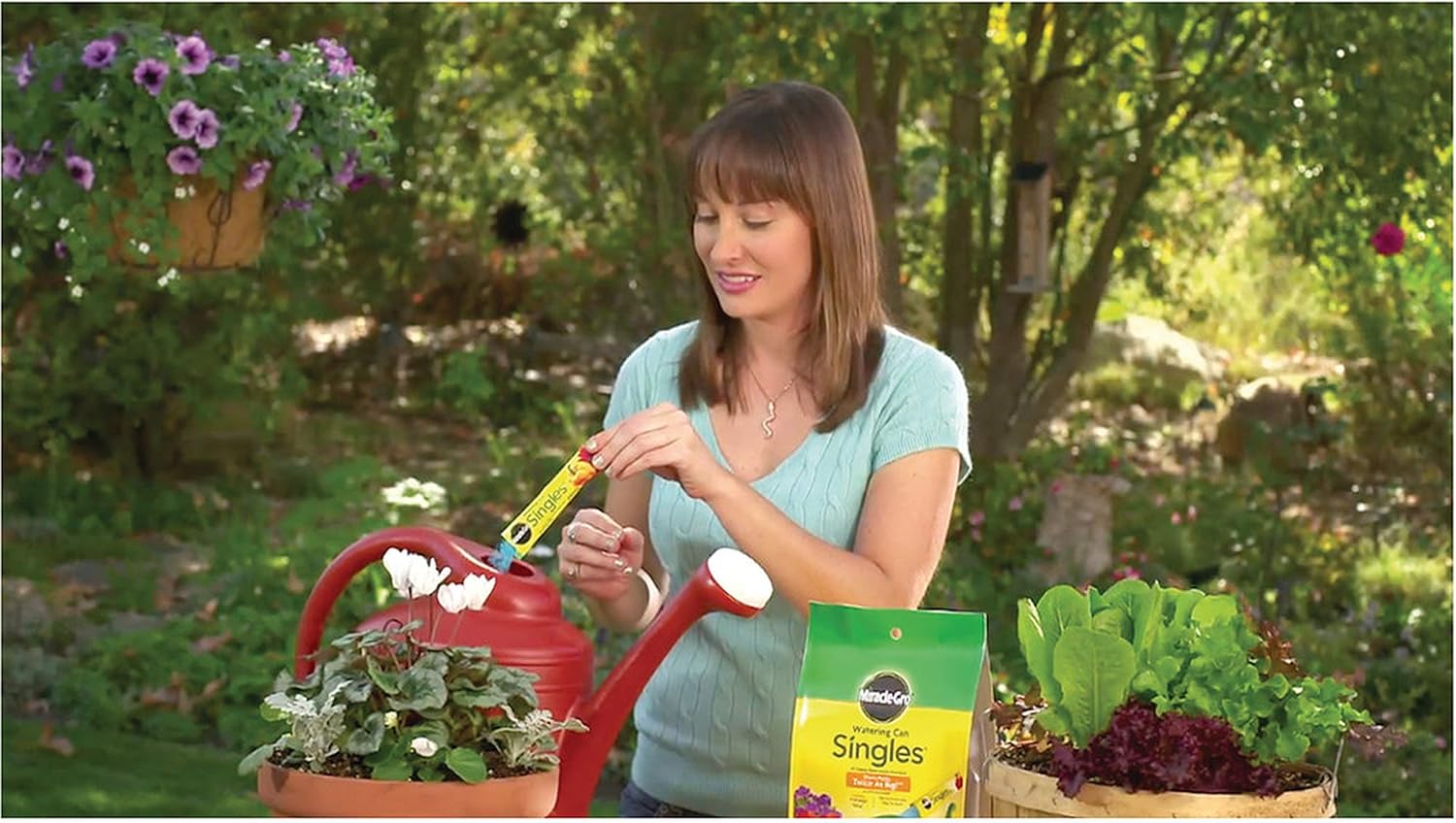 Miracle-Gro Watering Can Singles All Purpose Water Soluble Plant Food, Includes 24 Pre-Measured Packets : Fertilizers : Garden & Outdoor