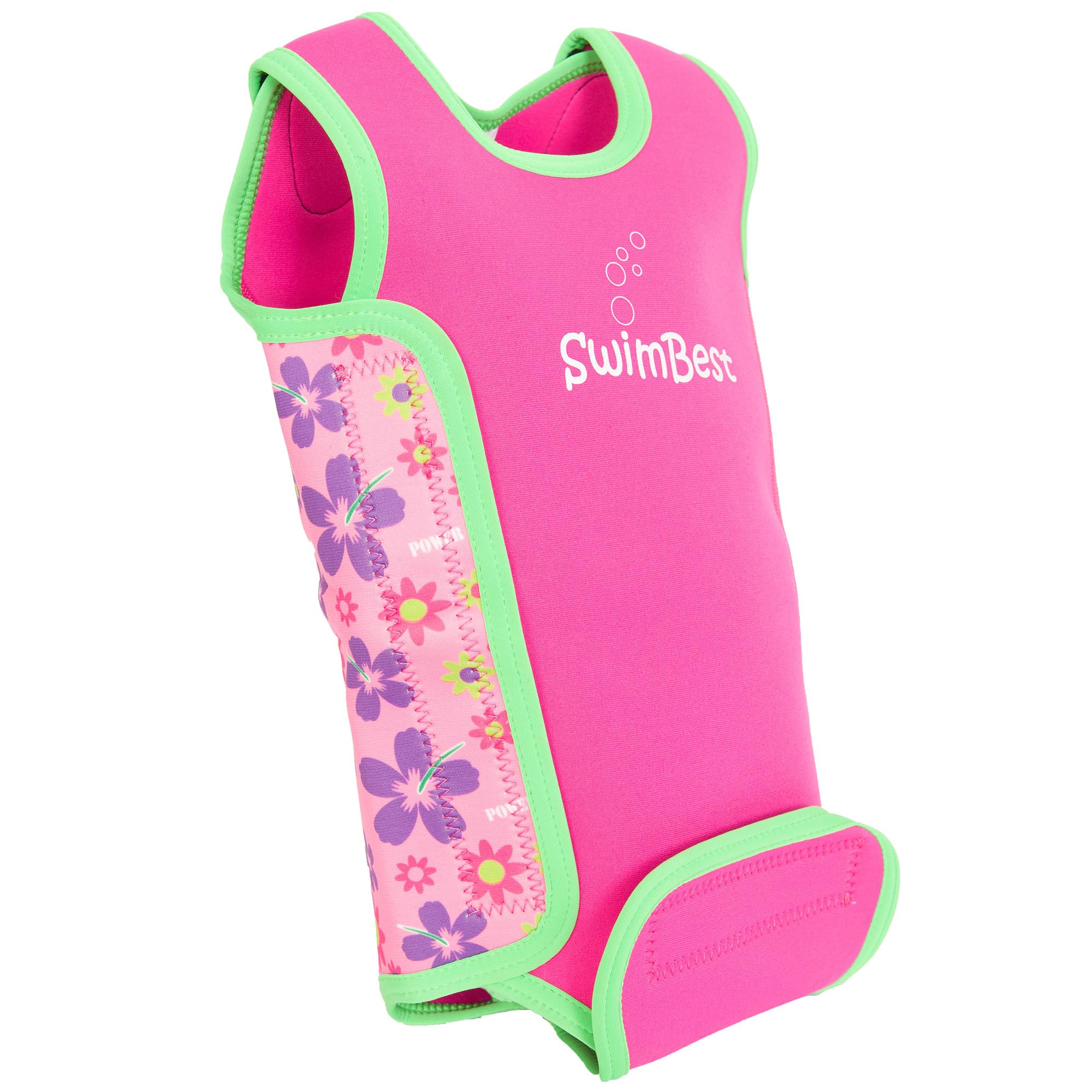 Swimbest Neoprene Baby Wetsuit - 0-24 Months, UV Protection 50+, Flowers Pattern (12-24 Months)