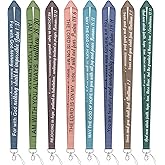 Landical 48 Pieces Christian Gifts for Women Inspirational Bible Verse Lanyard for ID Badge Religious Lanyard Bulk Scriptures Quote Keychains for Nurses Teachers Clip Polyester