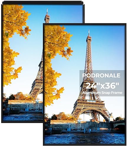 Amazon.com - Podronale 24x36 Poster Frames, Plexiglass, Black