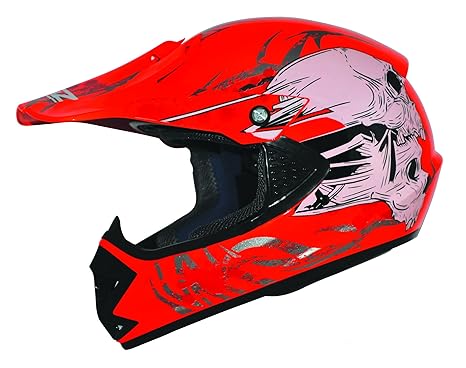 Kids Pro Kinder Crosshelm Rot Größe: XS 53-54cm Kinderhelm Kinder Cross BMX MX Enduro Helm