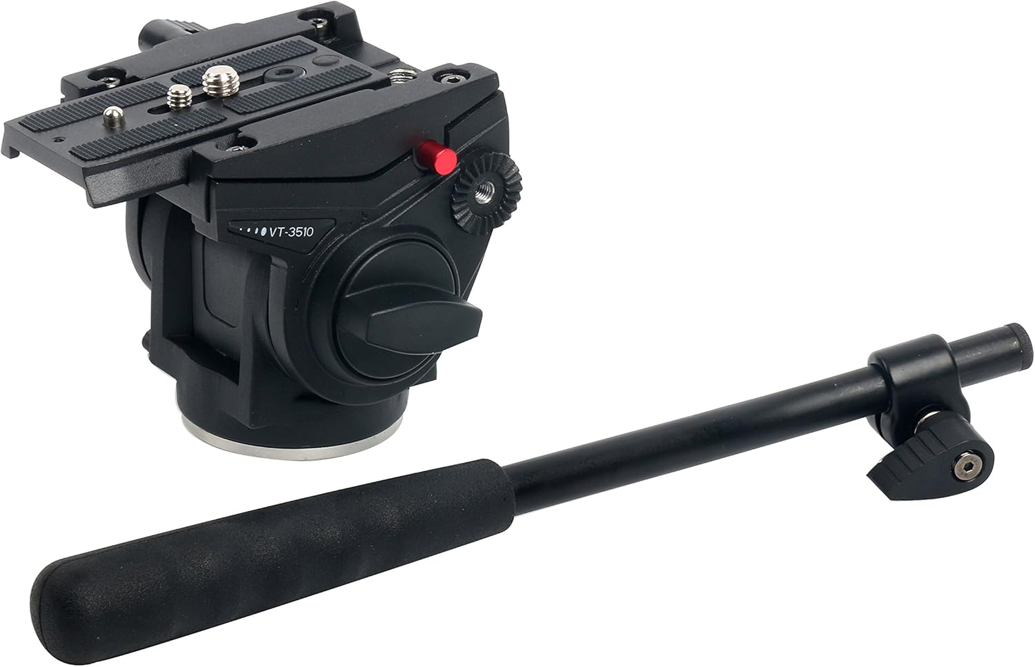 YaeCCC KINGJOY VT-3510 Heavy Duty Video Camera Tripod Fluid Drag Pan Head Sliding Plate 1/4" 3/8" Screws Compatible with Canon Nikon Sony DSLR Camera Camcorder Shooting Filming : Camera & Photo
