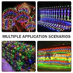 HeKation Christmas Net Lights Outdoor, 200 LED Bush