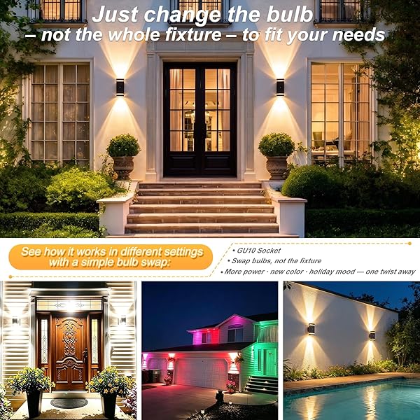 LMP DUSK TO DAWN OUTDOOR LIGHTING, 5W LED EXTERIOR LIGHTING FIXTURES, IP65 WATERPROOF WALL SCONCE LIGHTS FOR OUTSIDE HOUSE, PORCH, GARAGE AND FRONT DOOR.