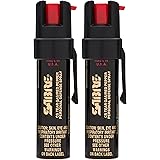 SABRE Advanced Pepper Spray, 3-in-1 Formula Contains Maximum Strength Pepper Spray, CS Military Tear Gas and UV Marking Dye, 