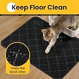 Conlun Cat Litter Mat 89 x 58 cm PVC Grid Mesh Trapping Litter Box Mat view 3