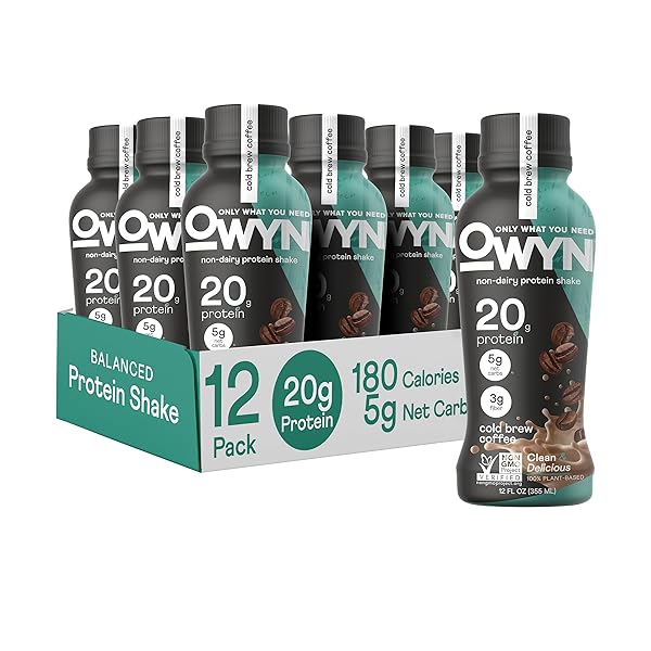 OWYN 100% VEGAN PLANT-BASED PROTEIN SHAKE, COLD BREW...