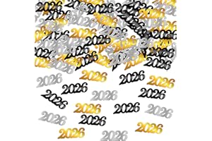 KatchOn, Shiny New Years Confetti - Pack of 500 | 2026 Confetti for Happy New Years Decorations 2026 | NYE Decorations 2026 | New Year Eve Party Supplies 2026
